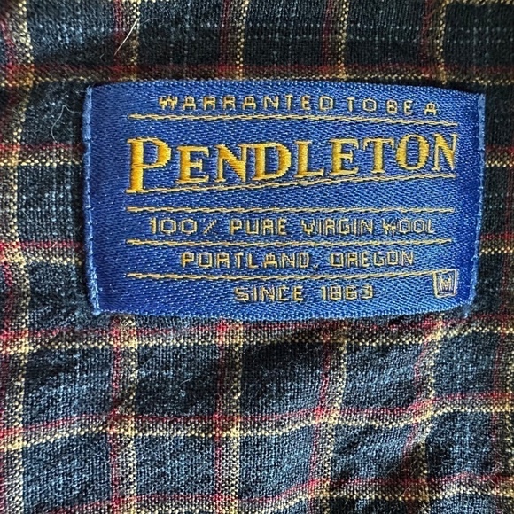 Pendleton Sir Pendleton 100% Virgin Wool Shirt M Boyd Tartan Camping Hiking - Picture 9 of 11